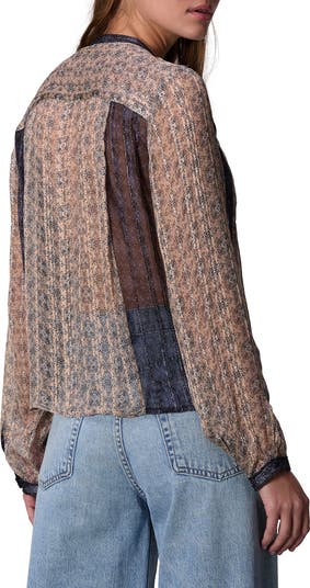 Amaris Print Metallic Top