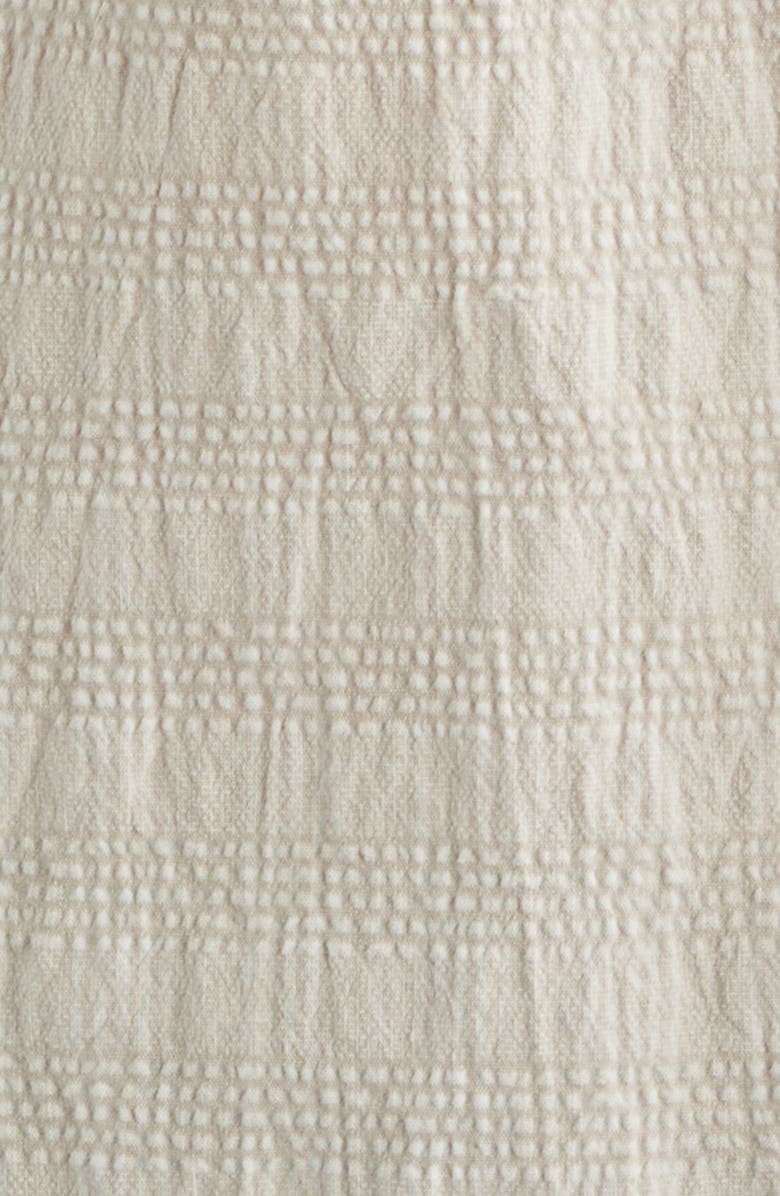 Rip Curl Premium Surf Check Short Sleeve Cotton Seersucker Button-Up Shirt, Alternate, color, Bone