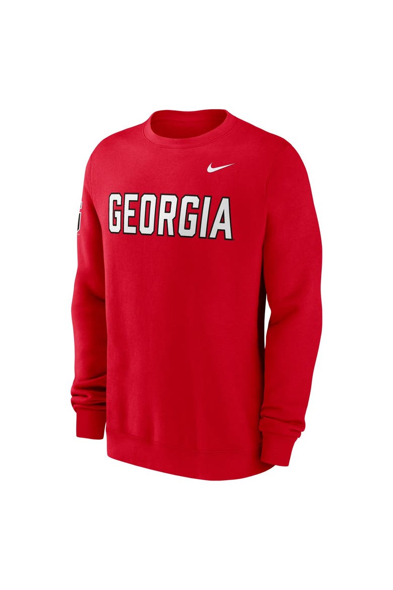 Men's Nike Red Georgia Bulldogs 2026 Sideline Club Sweatshirt, Alternate, color, Red