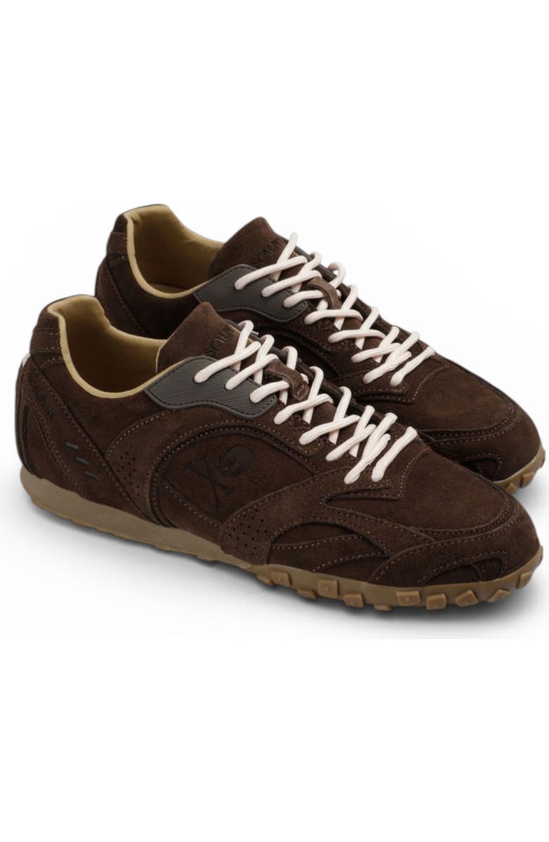 Scalpers Suede Running Shoe, Main, color, Brown