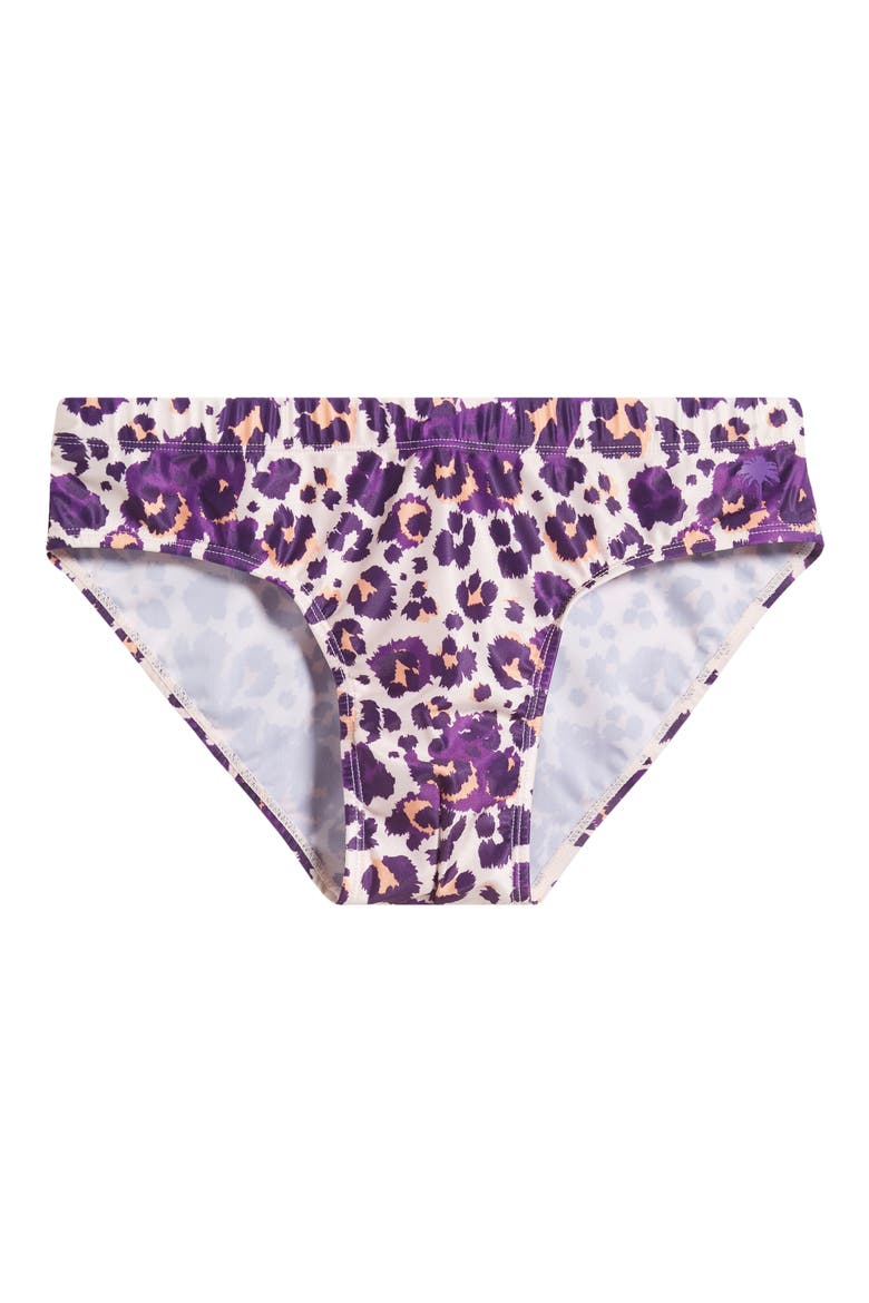 Cheetah Swim Briefs, Alternate, color, PURPLE MULTI