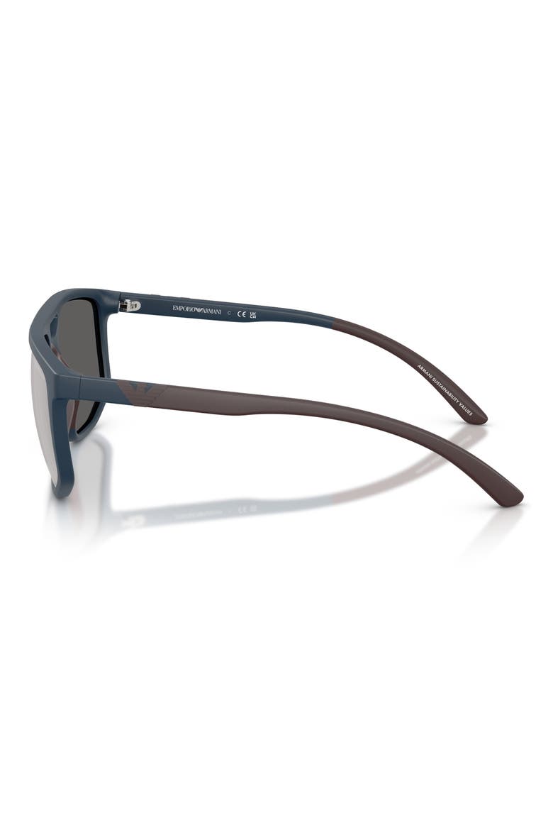 58mm Pilot Sunglasses, Alternate, color, BLUE / GREY MIRROR SILVER