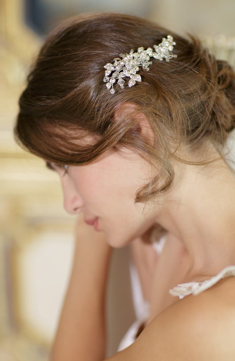 Brides & Hairpins Olivia Jeweled Hair Clip, Main, color, 