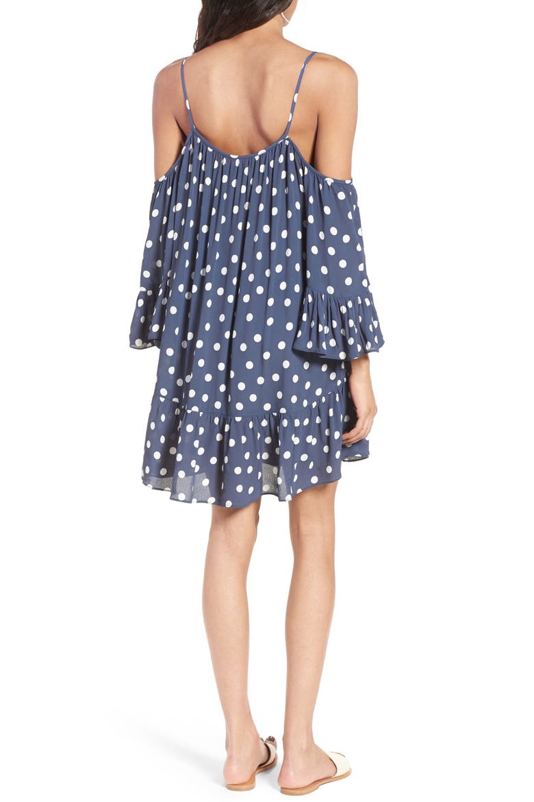 Hattie Shift Dress (Nordstrom Exclusive), Alternate, color, INK POLKA DOT PRINT
