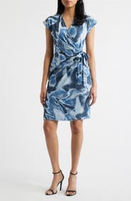 Anne Klein Floral Wrap Dress