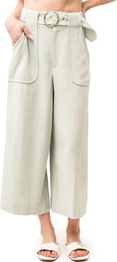 GIBSONLOOK Belted Crop Wide Leg Pants