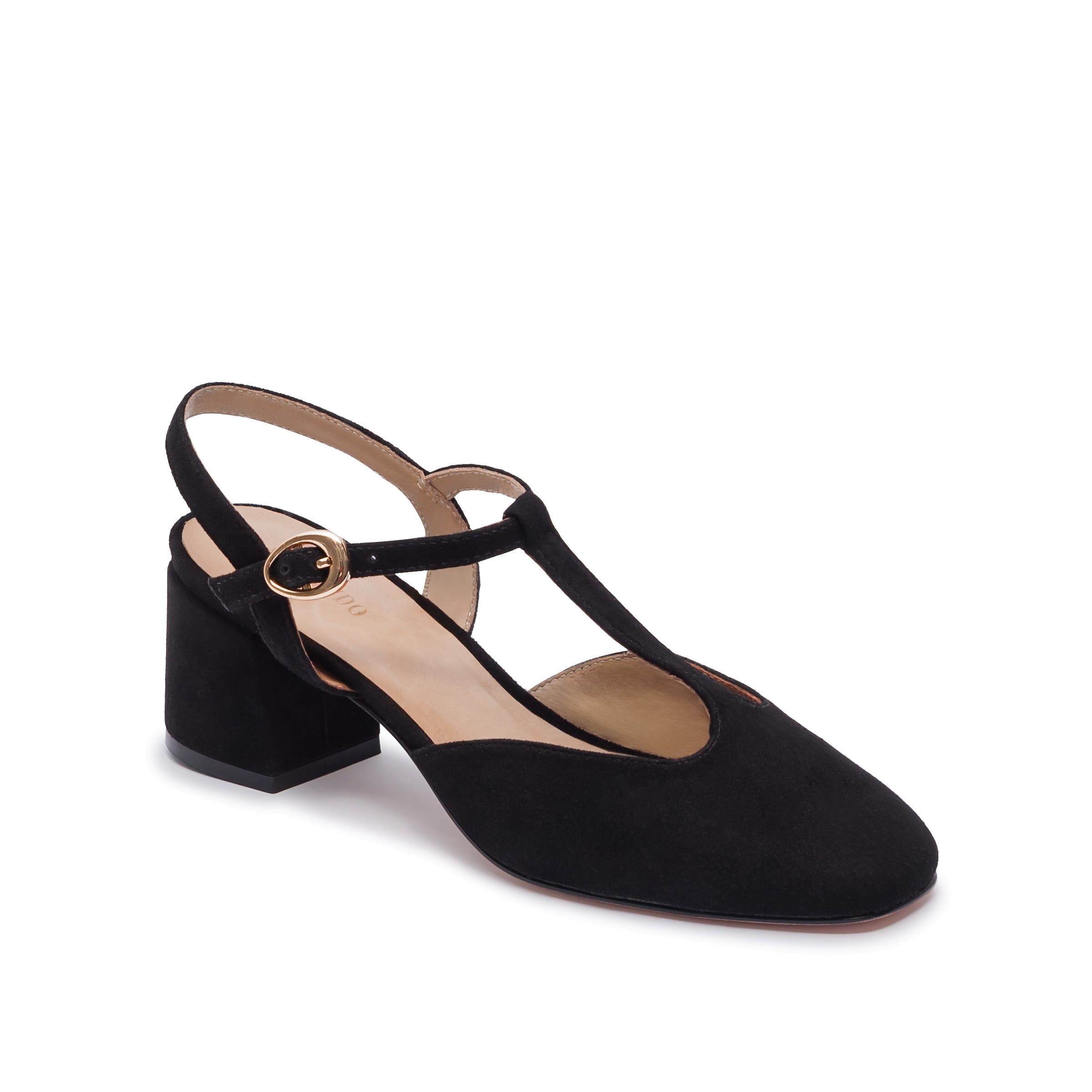 Bernardo Footwear Romi T-Strap Pump, Alternate, color, Black Suede