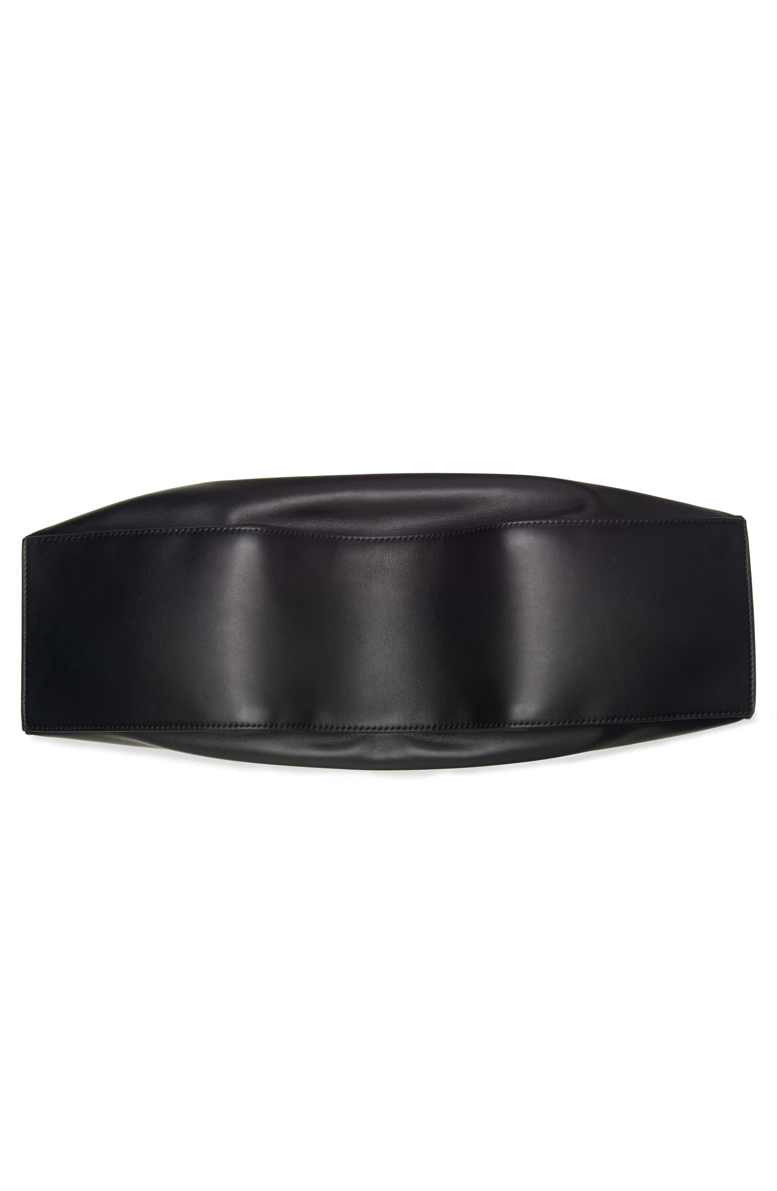 McQueen Small Manta Leather Handbag, Alternate, color, Black/ Silver