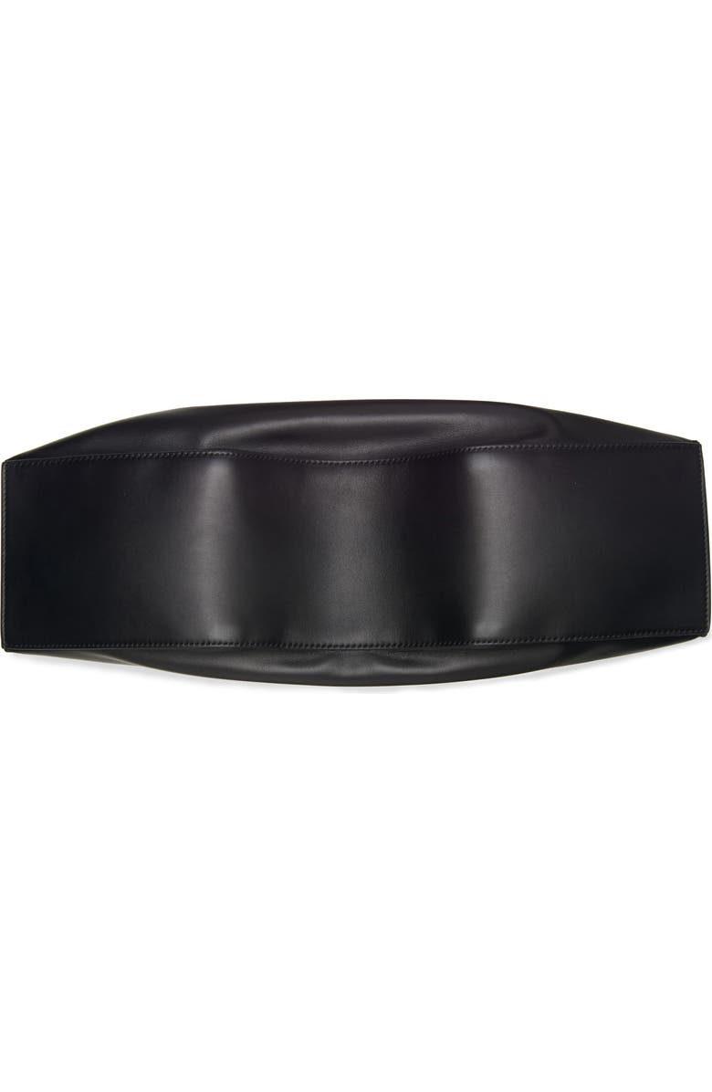 McQueen Small Manta Leather Handbag, Alternate, color, Black/ Silver