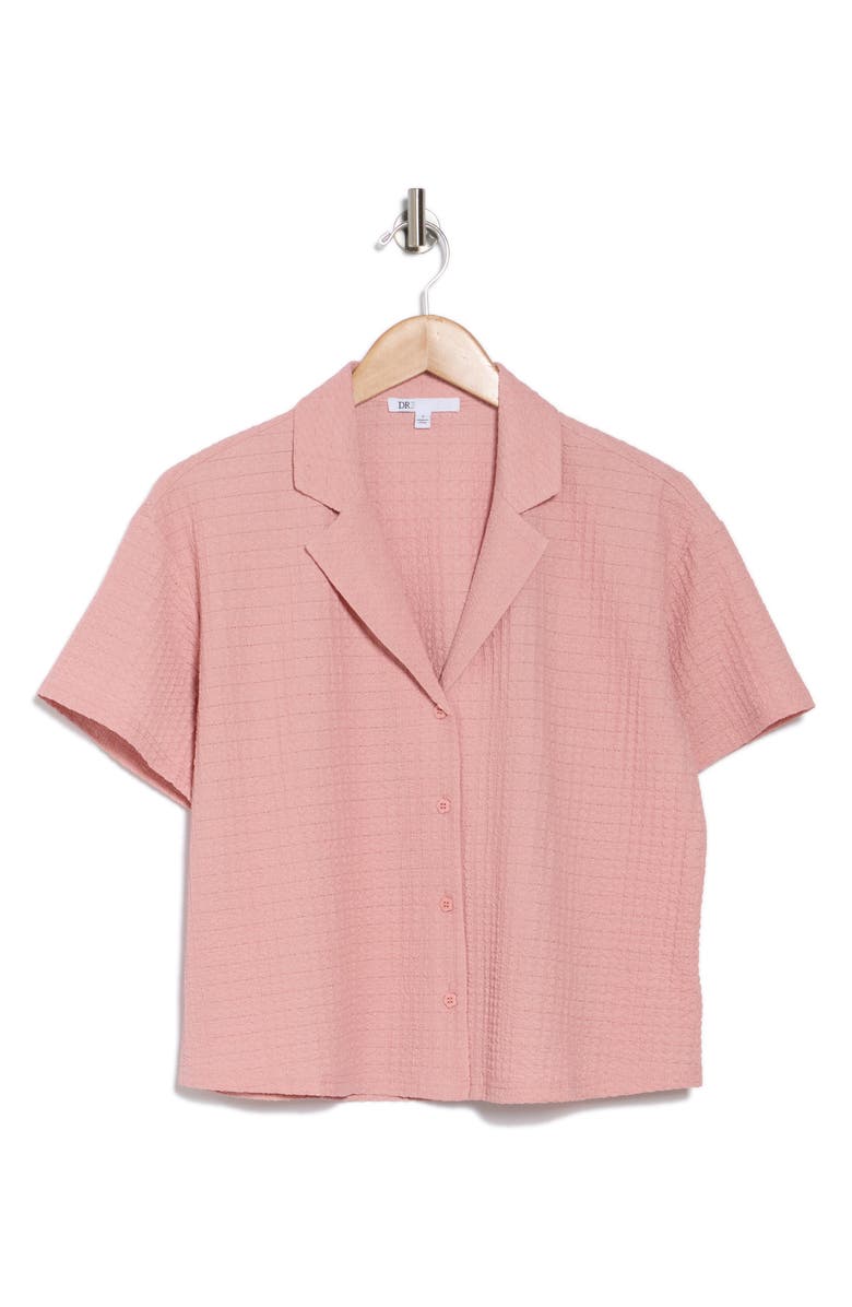 DR2 by Daniel Rainn Short Sleeve Knit Button-Up Shirt, Alternate, color, P897 Vinta