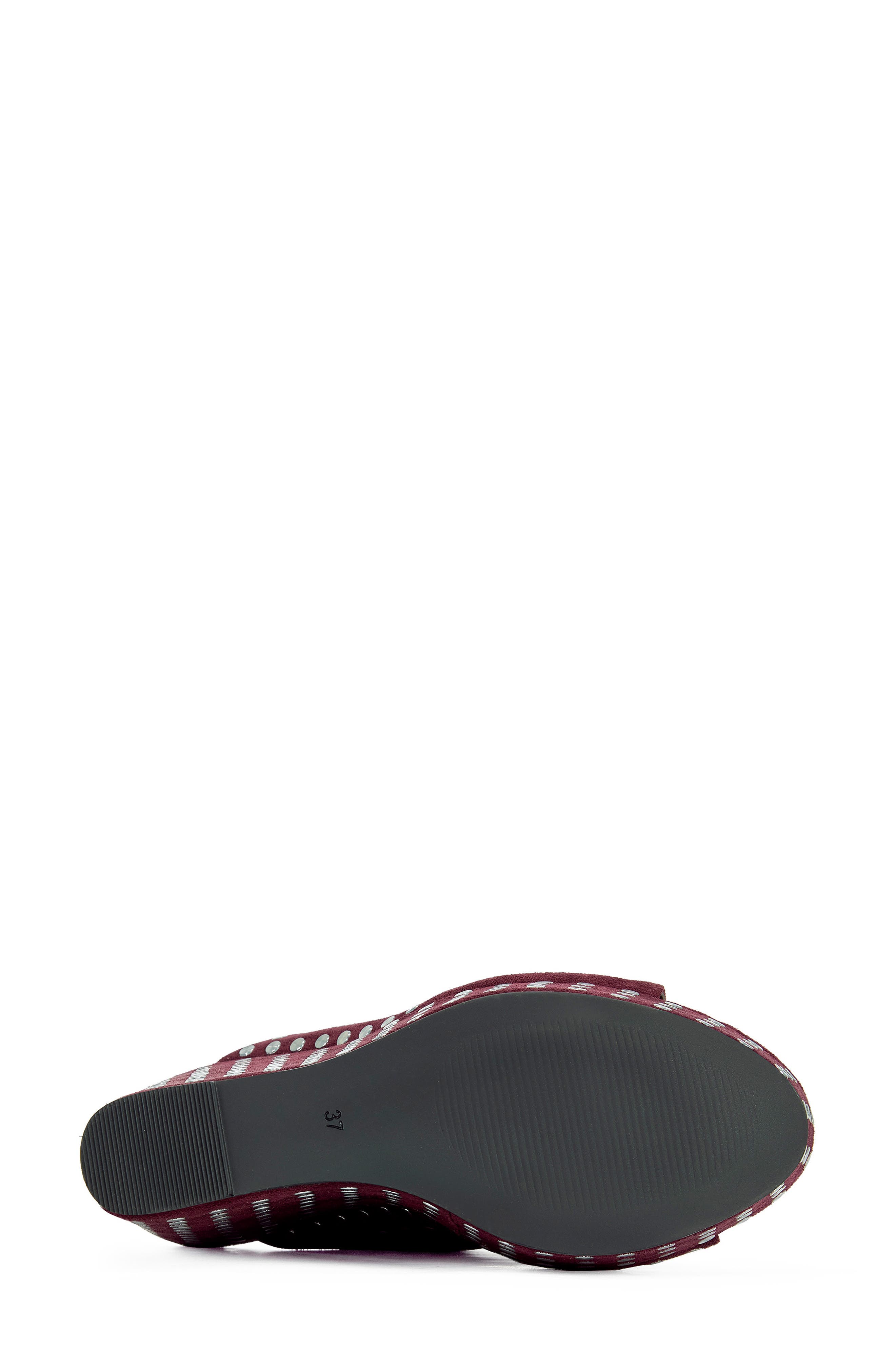 Mirova Studded Wedge Sandal, Alternate, color, PLUM