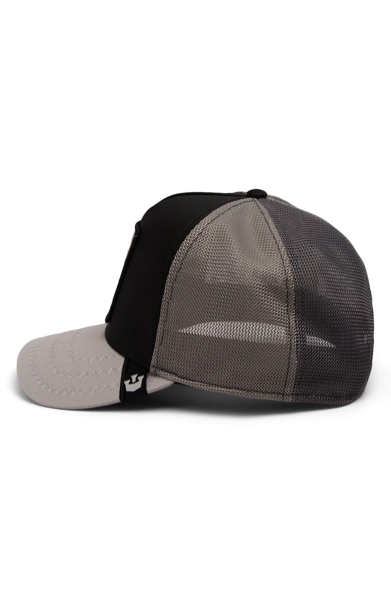 Goorin Bros. Bulletproof Rhono Patch Snapback Trucker Hat, Alternate, color, Onyx