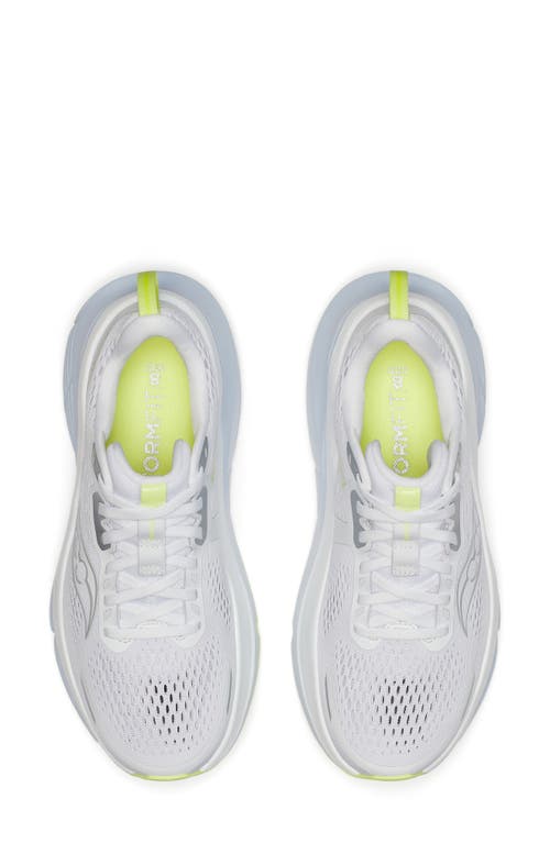 Saucony Guide 18 Running Shoe In White/ice Melt
