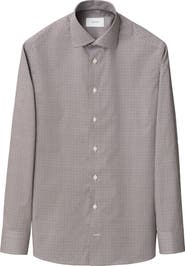 Eton Slim Fit Microprint Signature Cotton Twill Dress Shirt