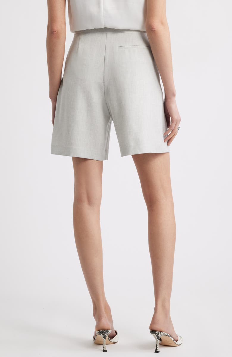 Nordstrom Pleat Front Trouser Shorts, Alternate, color, Grey Light Heather