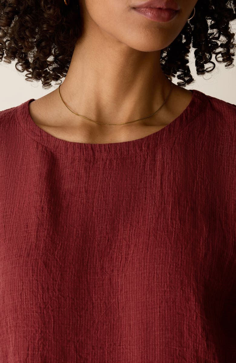 Eileen Fisher Organic Linen Square Top, Alternate, color, Sun Dried Tomato