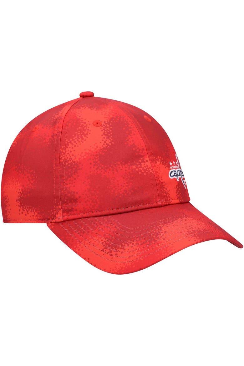Women's adidas Red Washington Capitals Camo Slouch Adjustable Hat, Alternate, color, Red