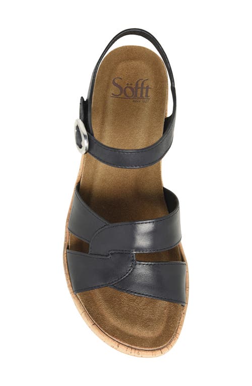 Söfft Capri Ankle Strap Platform Sandal In Black