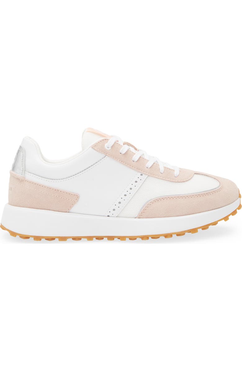 Cole Haan Grand Crosscourt Meadow Runner Sneaker, Alternate, color, White Mesh/ Cameo Rose Suede