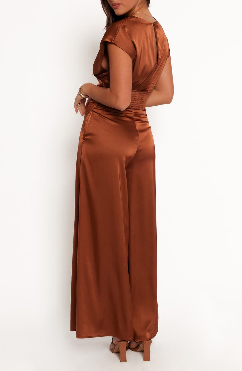 Petal & Pup Cassie Satin Short Sleeve Top & Wide Leg Pants Set, Alternate, color,