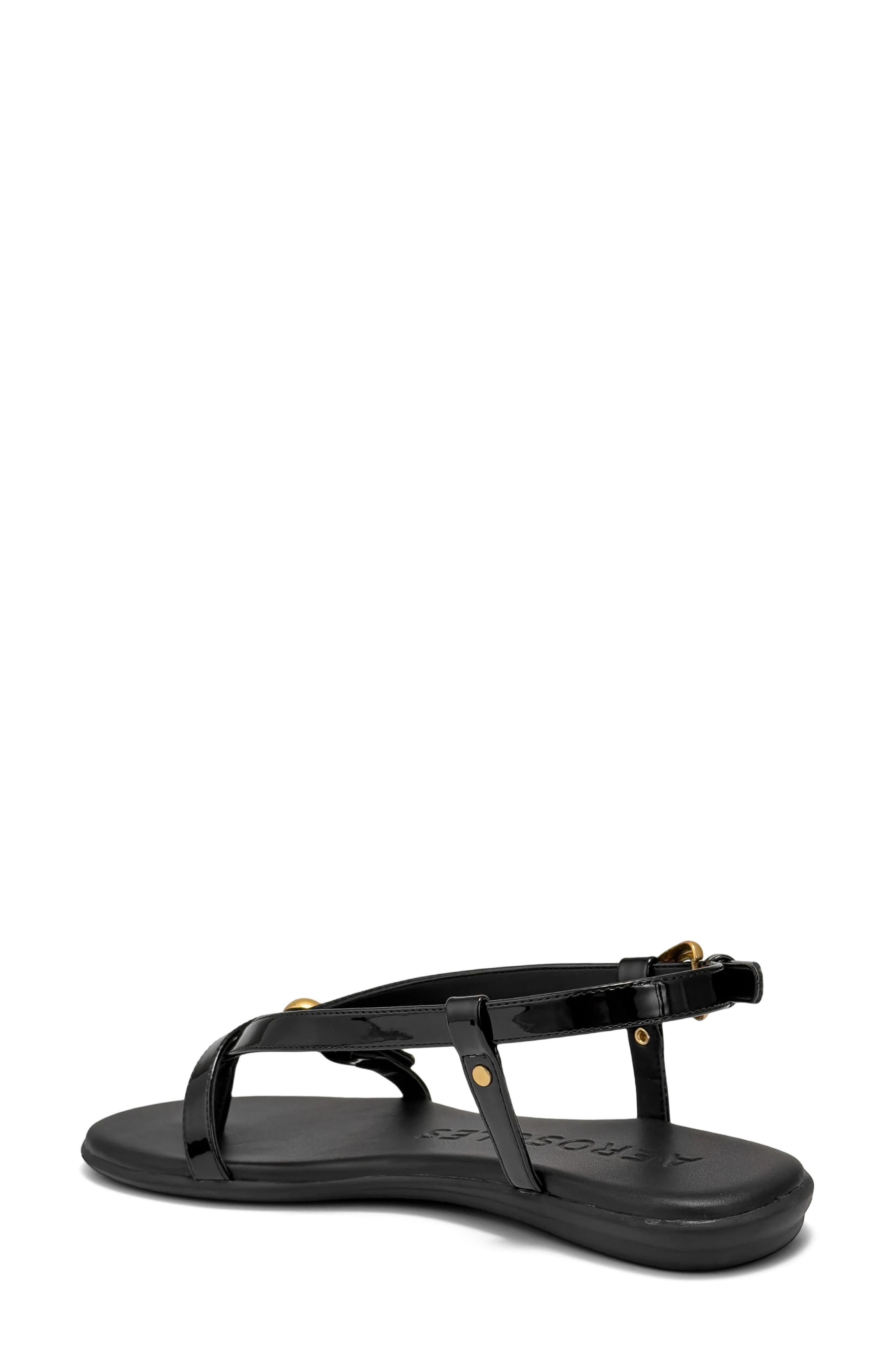 Aerosoles Iride Slingback Sandal, Alternate, color, Black Fx Patent