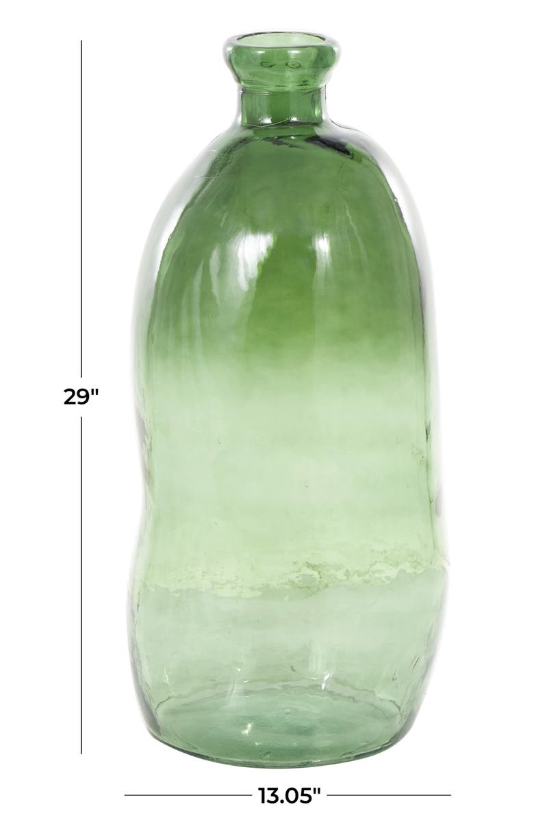 GINGER BIRCH STUDIO Abstract Recycled Glass Vase, Alternate, color, Green