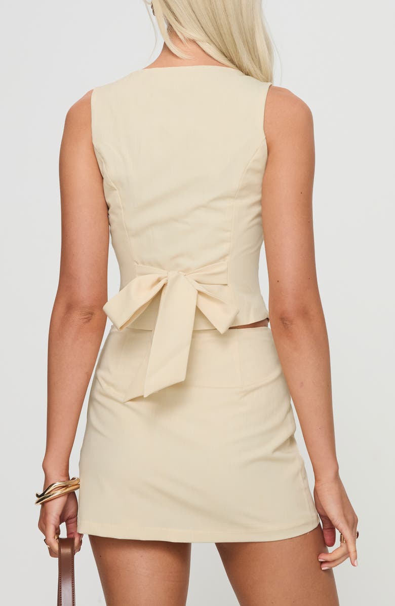 Princess Polly Hikaru Tank & Miniskirt Set, Alternate, color, Cream