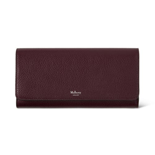 Mulberry Continental Wallet Black Cherry