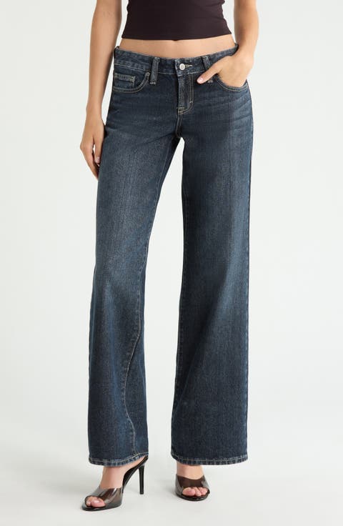 Zoe Low Rise Wide Leg Sparkly Jeans