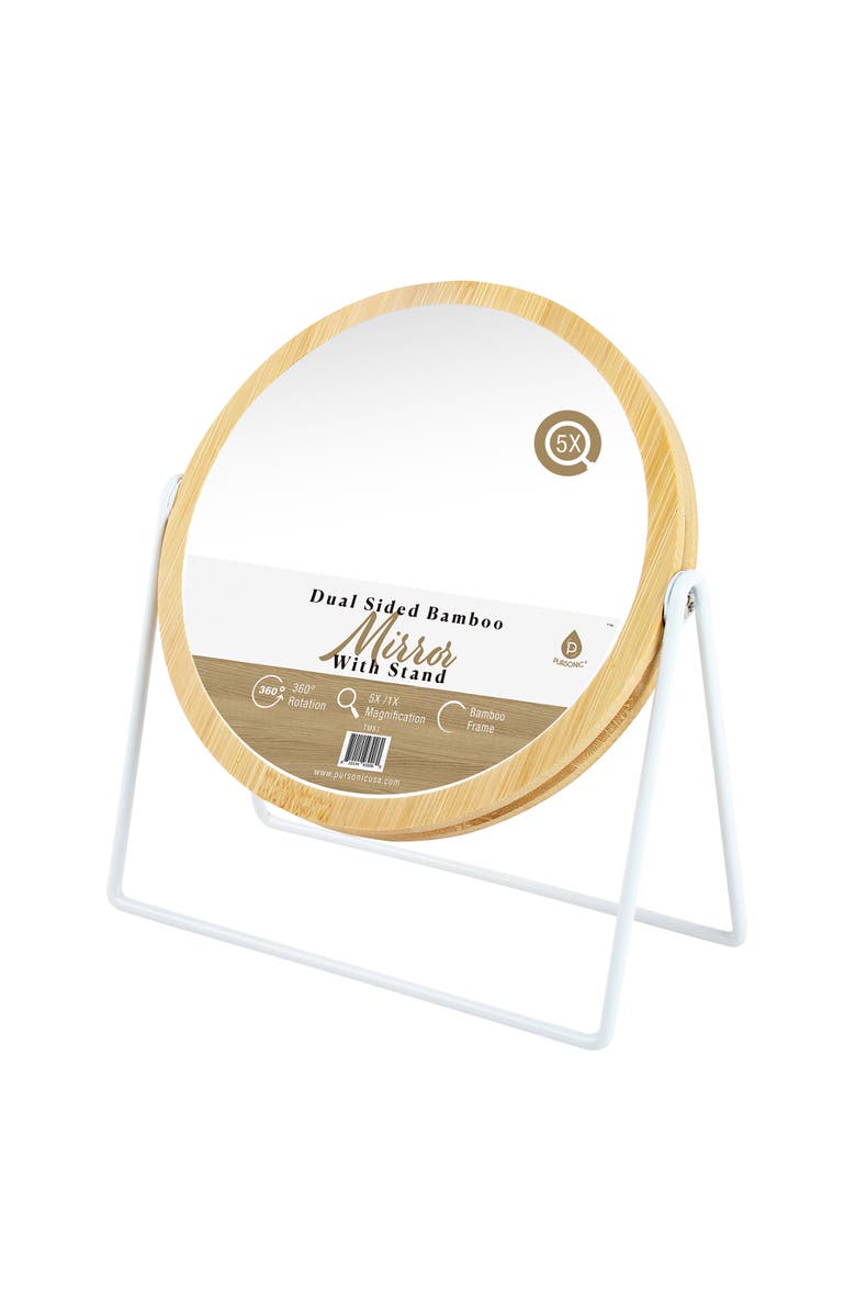 PURSONIC Dual-Side Mirror with Seamless 360° Rotation, Main, color, Ivory