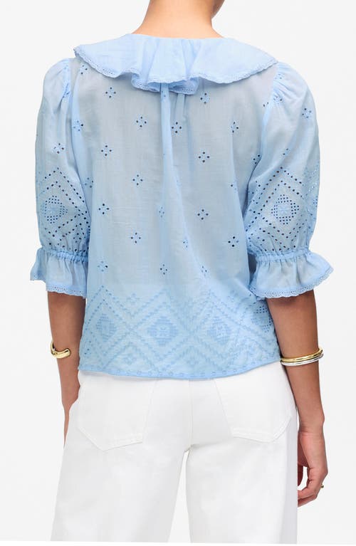 Madewell Pintuck Ruffle Puff Sleeve Top