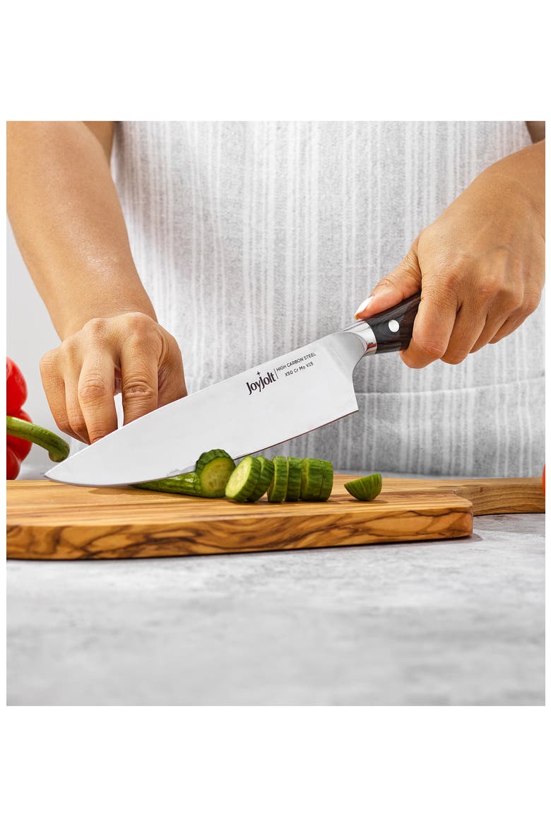 8" Stainless Steel Chef Knife, Alternate, color, SILVER/ BLACK