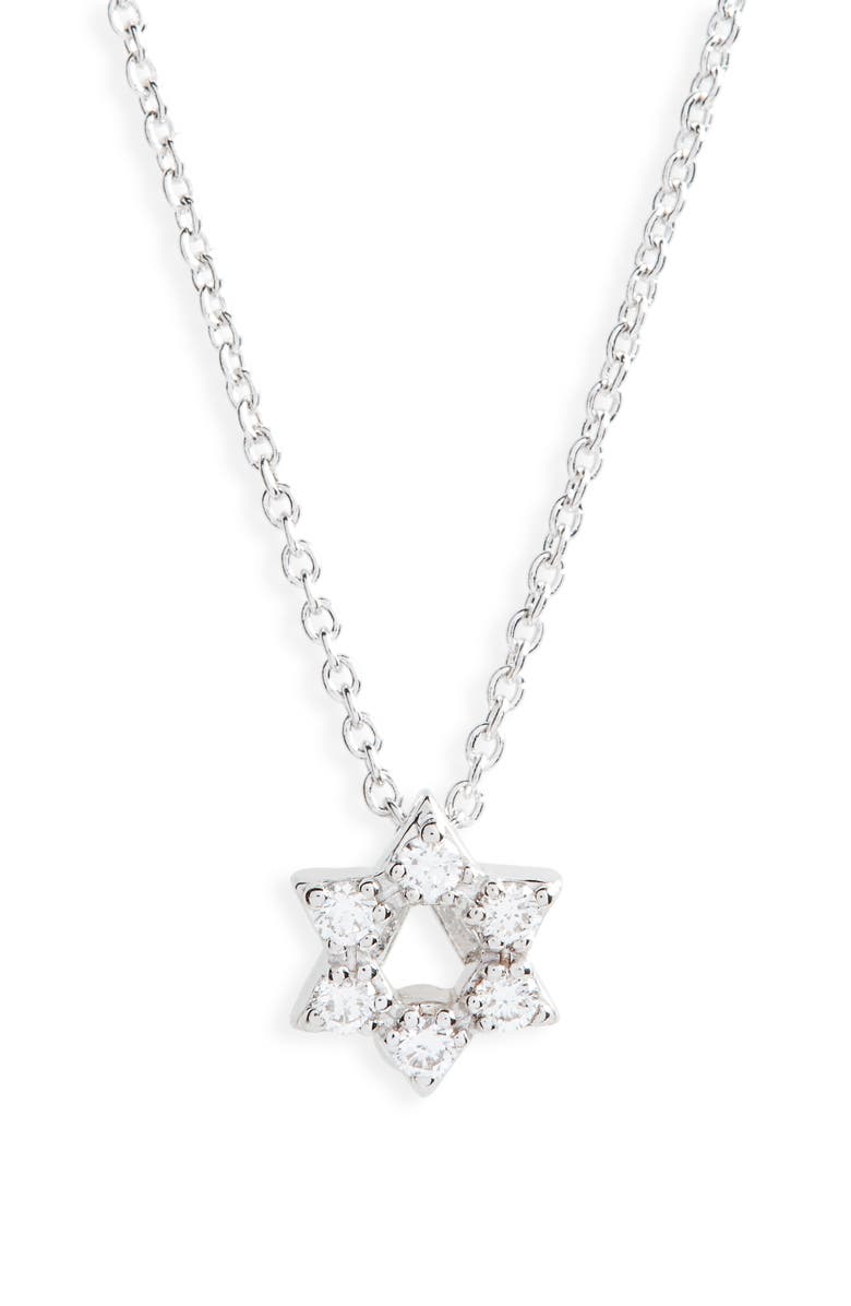 Roberto Coin Star of David Pendant, Main, color, White