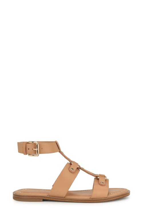 Nine West Jouise Studded Gladiator Sandal In Light Natural