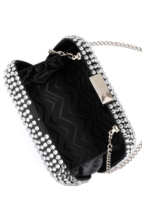 Olga Berg Caydence Hot Fix Crystal Clutch In Metallic