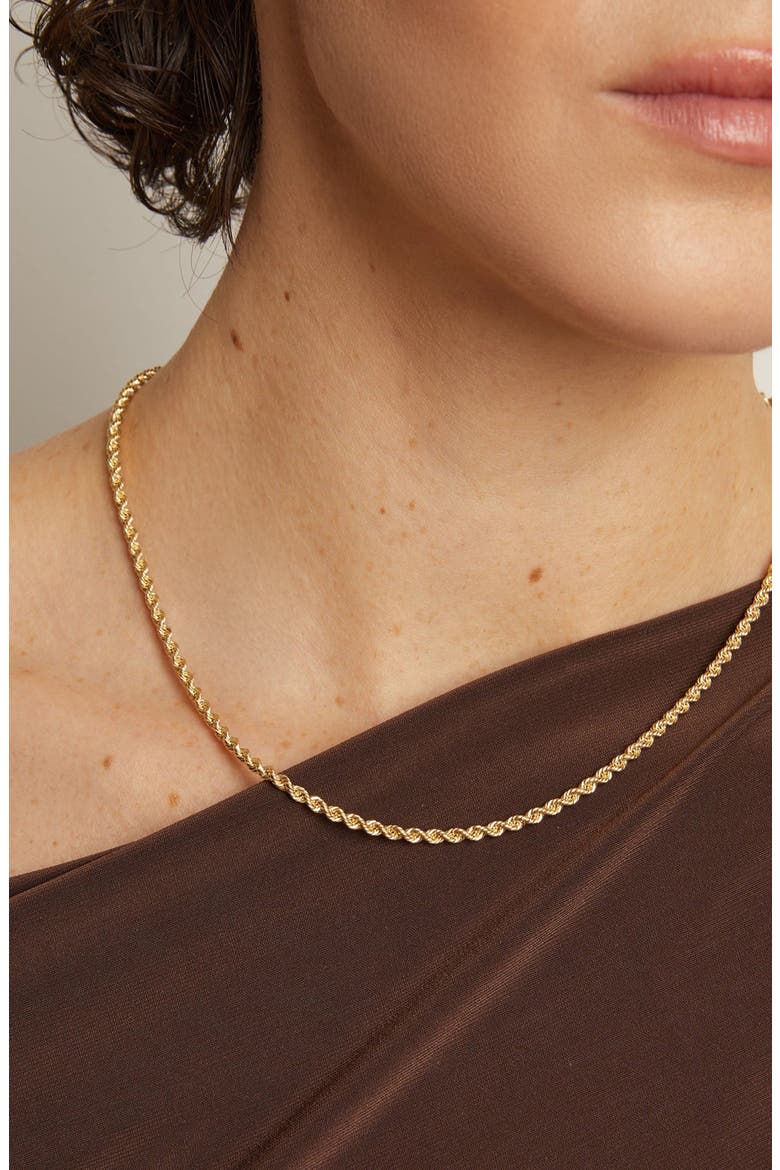Rope Chain Necklace, Alternate, color, Yellow