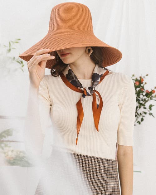 Lost Pattern Nyc "noir Floral" Silk Diamond Neckerchief In Multi