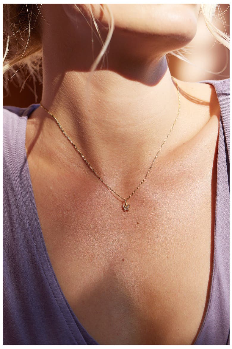 Adeline Butterfly Pendant Necklace, Alternate, color, GOLD
