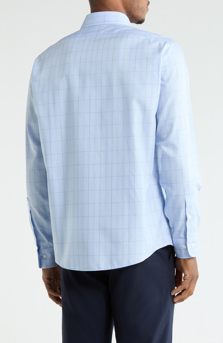 Brooks Brothers Regular Fit Plaid Non-Iron Dress Shirt, Alternate, color, Light Blue/Navy