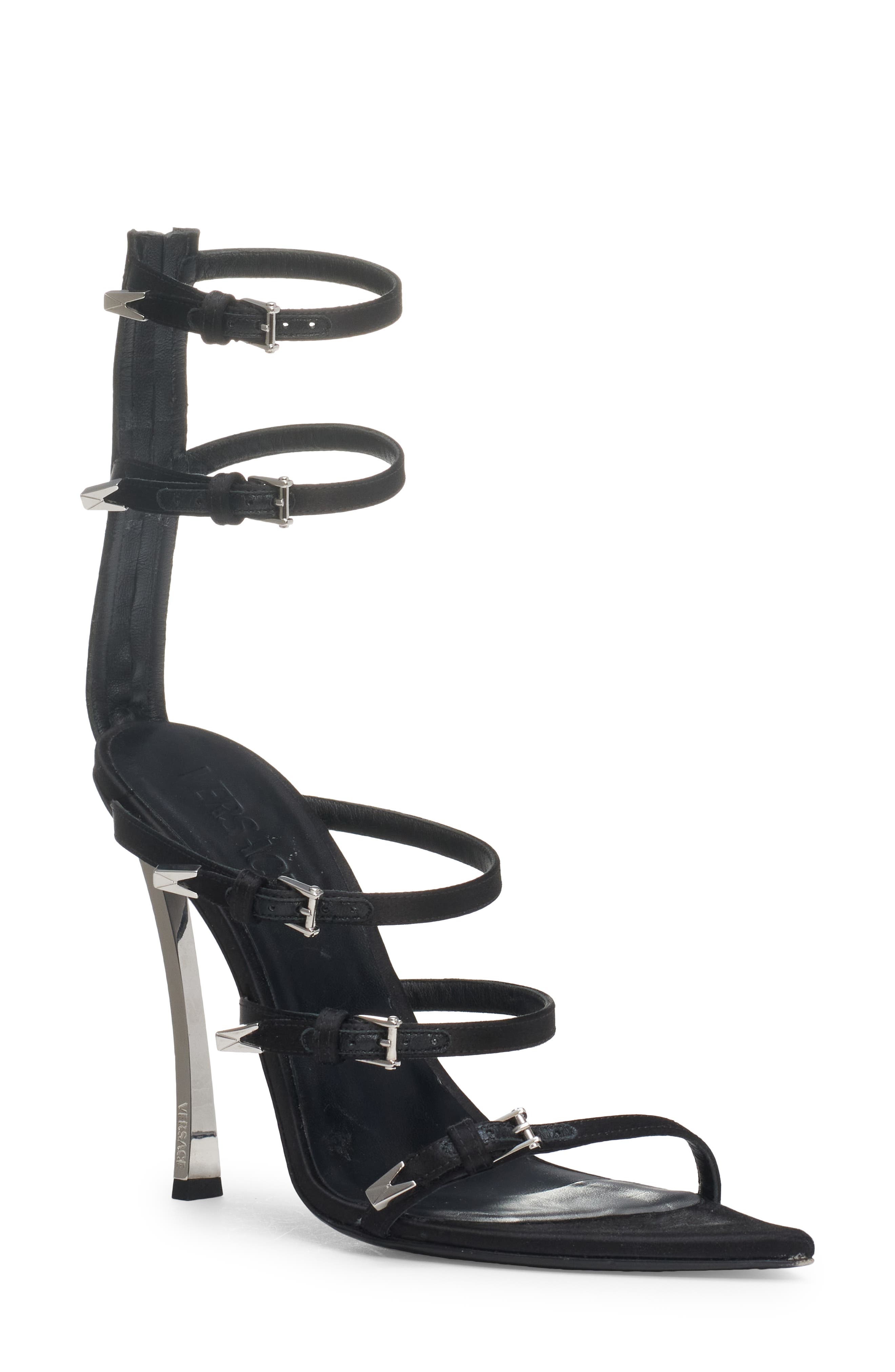 Versace Point Strap Sandal, Main, color, 