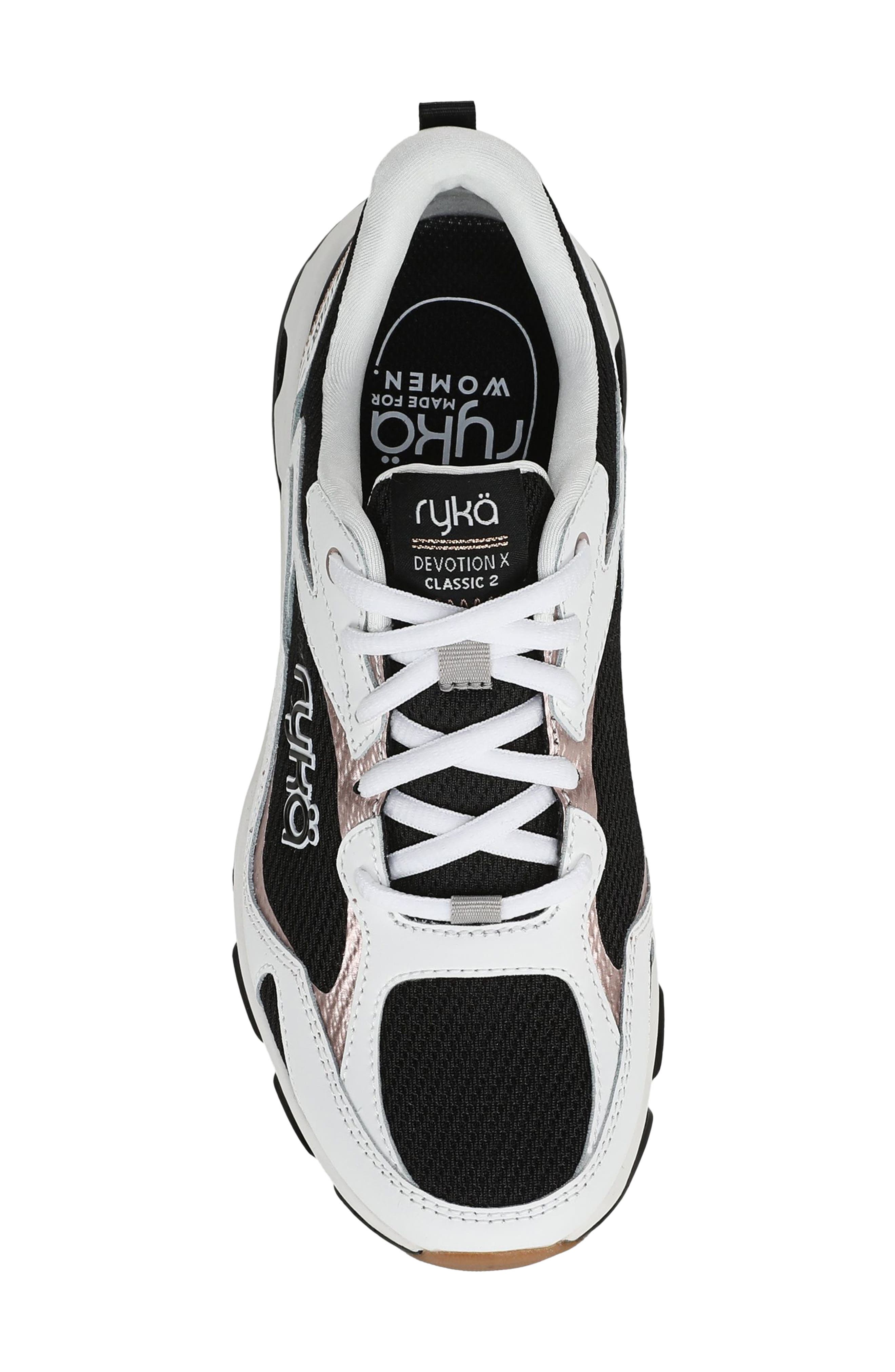 Devotion X Walking Sneaker, Alternate, color, WHITE BLACK