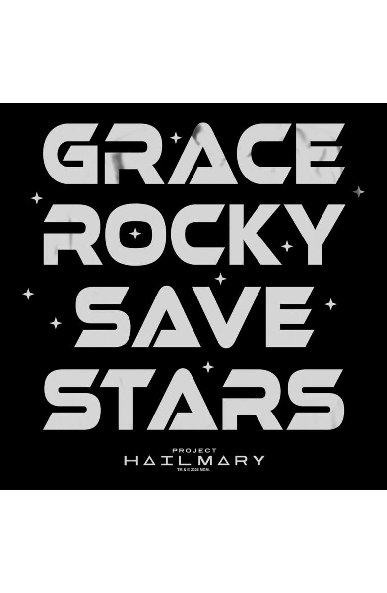 Project Hail Mary Men's Project Hail Mary Grace Rocky Save Stars  Graphic T-Shirt, Alternate, color, Black