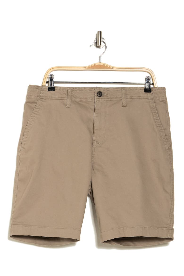 Stretch Cotton Sateen Chino Shorts, Main, color, SANDSTONE