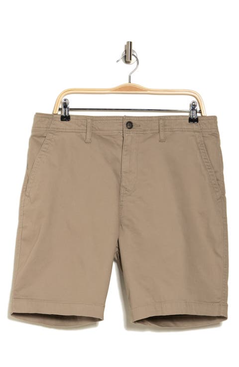 Stretch Cotton Sateen Chino Shorts