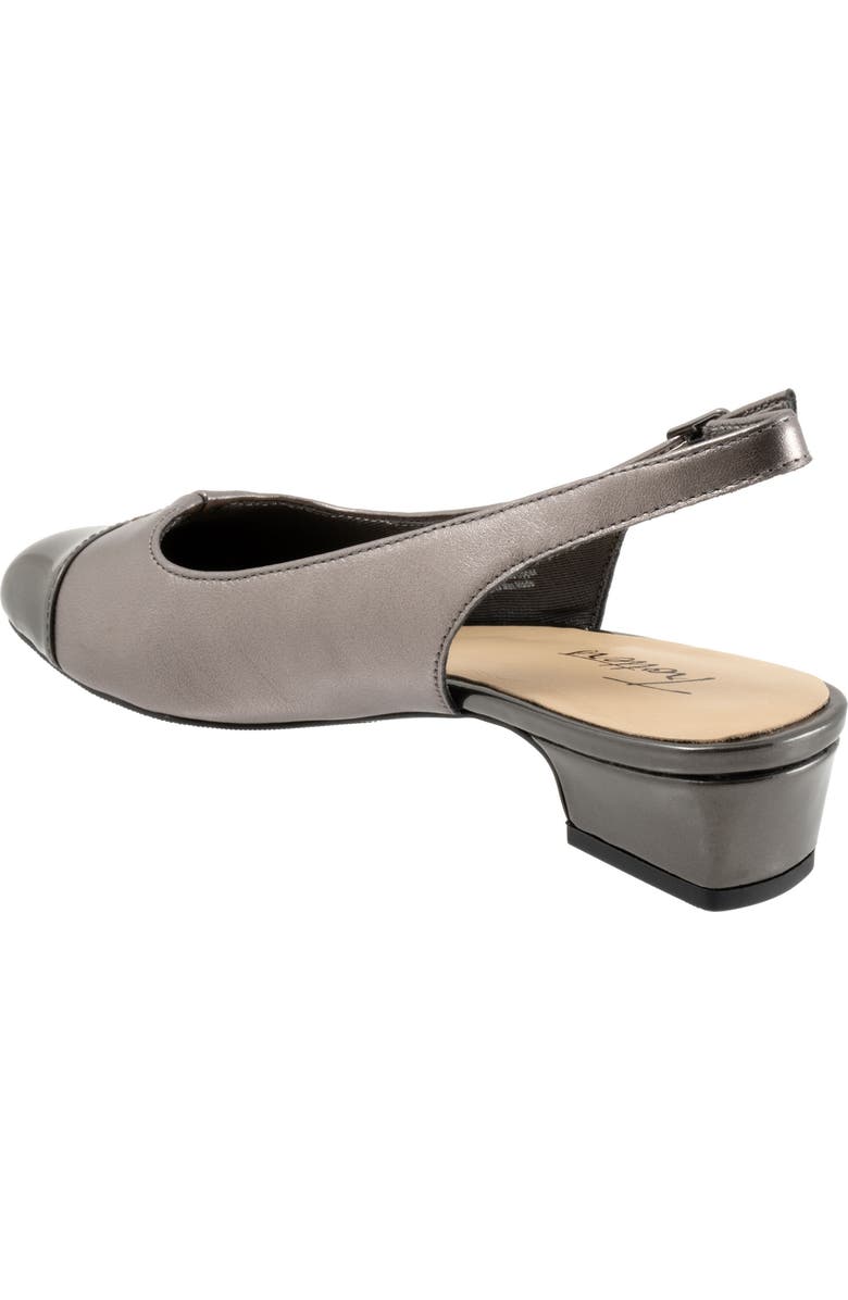 Trotters Dea Cap Toe Slingback Pump, Alternate, color, Pewter