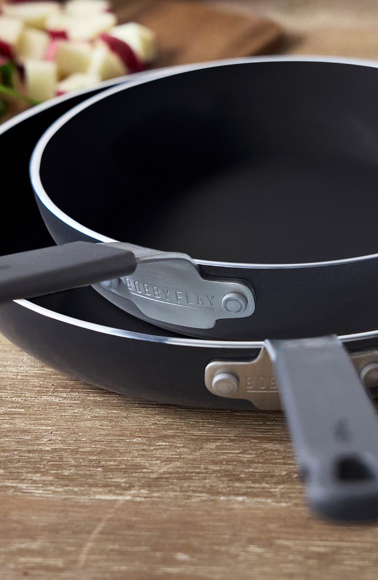 GreenPan x Bobby Flay Professional Ceramic Nonstick 8" & 10" Frypan Set, Alternate, color, Black