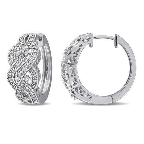 Lab-Grown Diamond Huggie Hoop Earrings