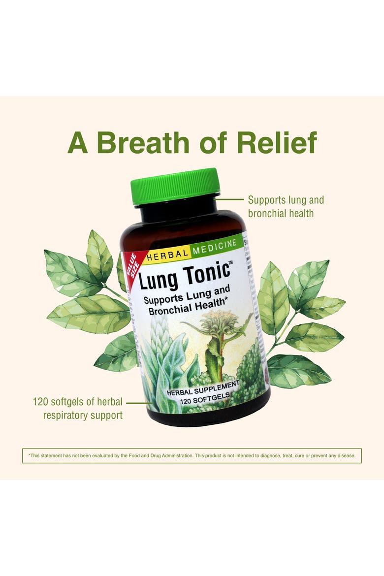 Lung Tonic Herbal Lung & Bronchial Support Softgels, 120 Count, Alternate, color, No Color