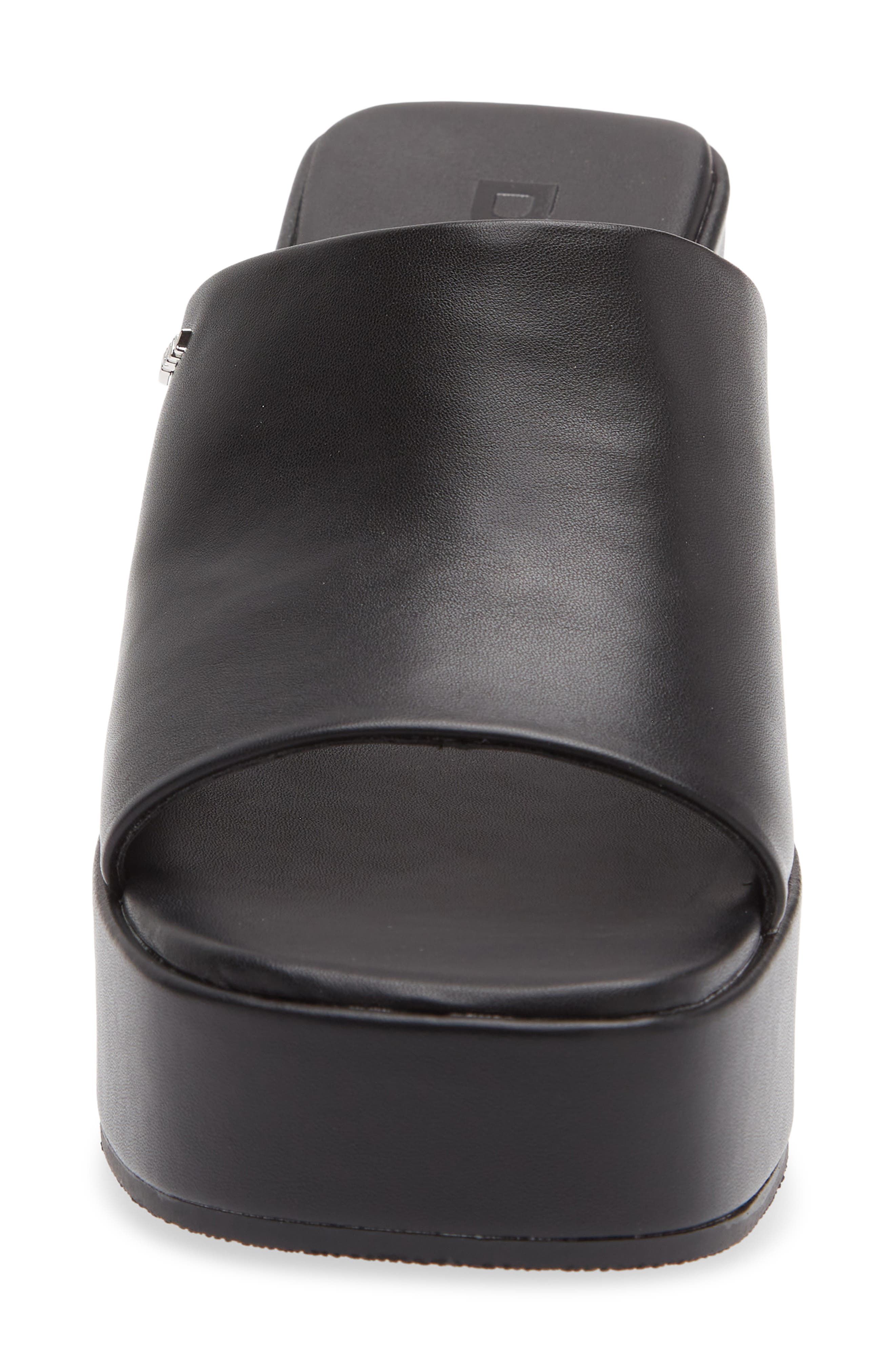 Mercades Platform Slide Sandal, Alternate, color, BLACK