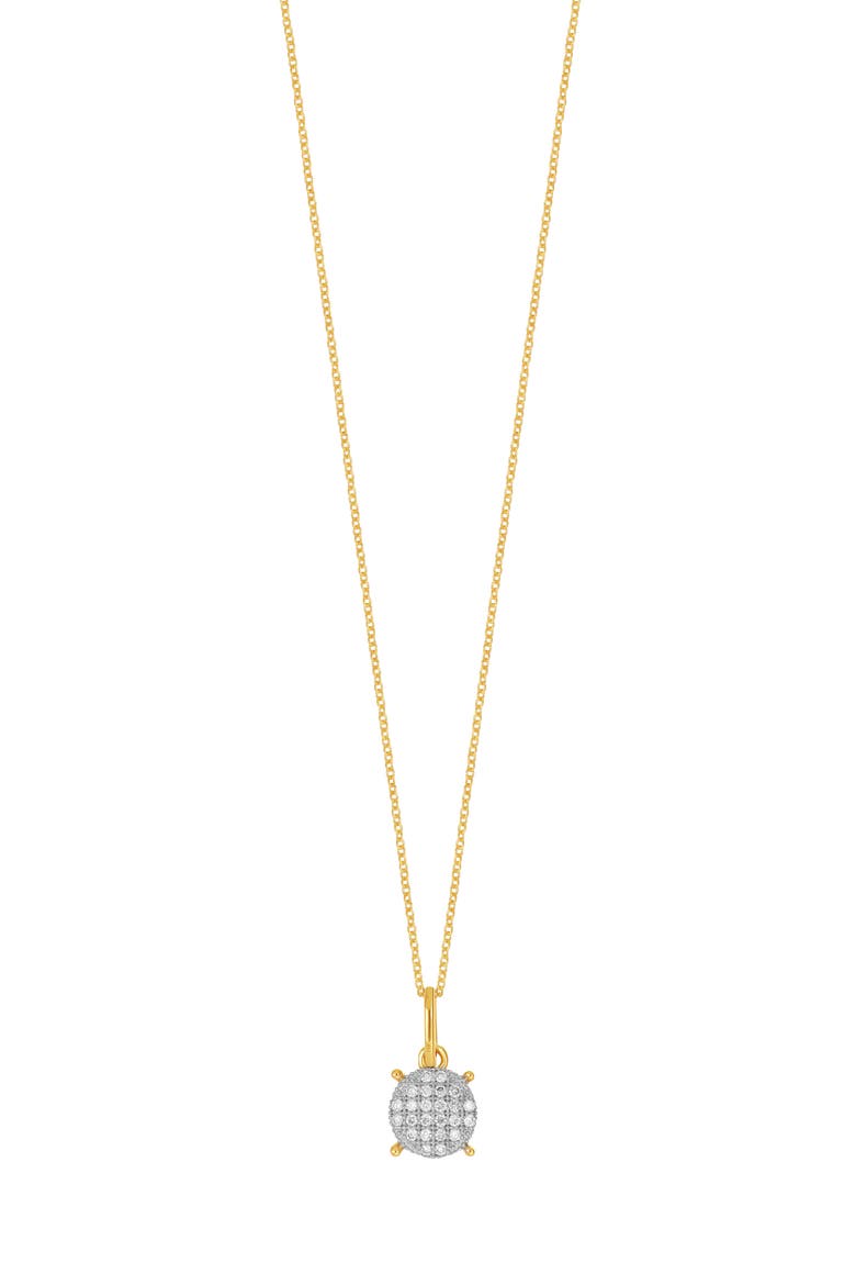 Diamond Disc Pendant Necklace - 0.07ct., Main, color, 14K YELLOW GOLD